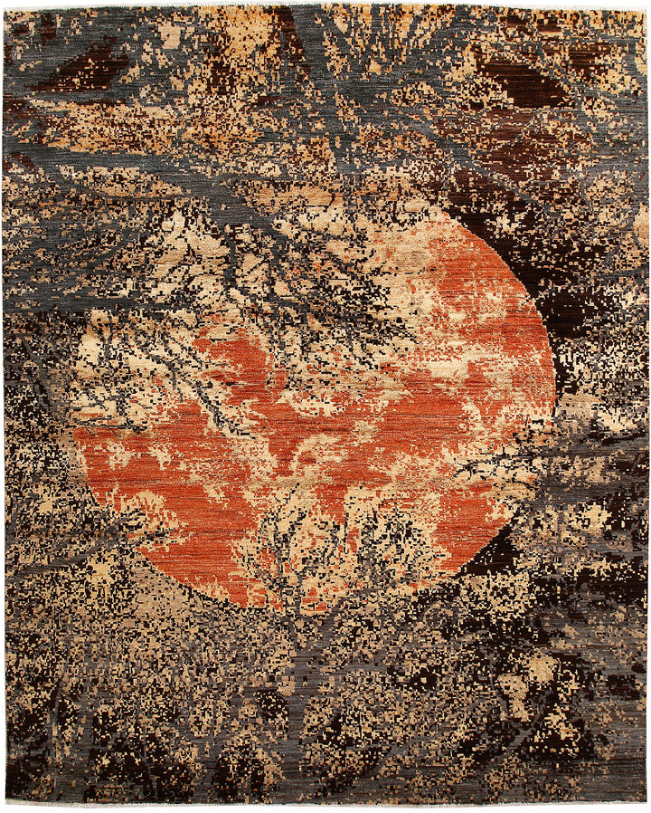 Multi Colored Abstract 8' x 9' 11 - No. 65123 - ALRUG Rug Store