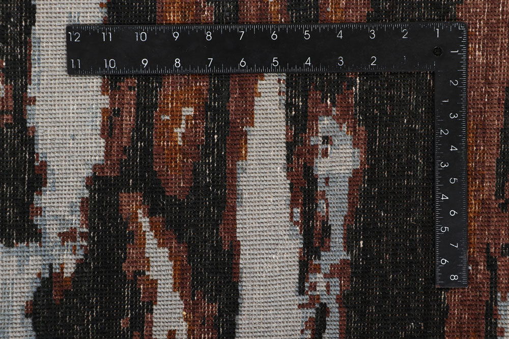 Multi Colored Abstract 8' x 9' 9 - No. 65124 - ALRUG Rug Store