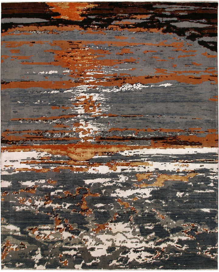 Multi Colored Abstract 8' x 9' 9 - No. 65124 - ALRUG Rug Store