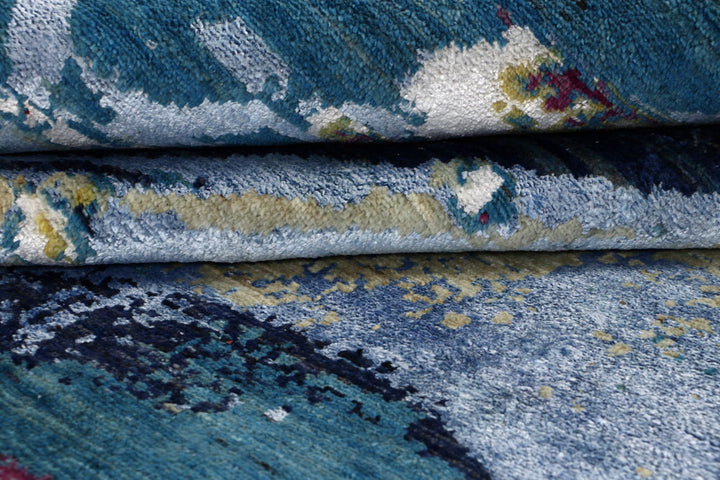 Multi Colored Abstract 8' x 9' 11 - No. 65125 - ALRUG Rug Store