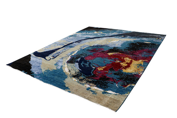 Multi Colored Abstract 8' x 9' 11 - No. 65125 - ALRUG Rug Store