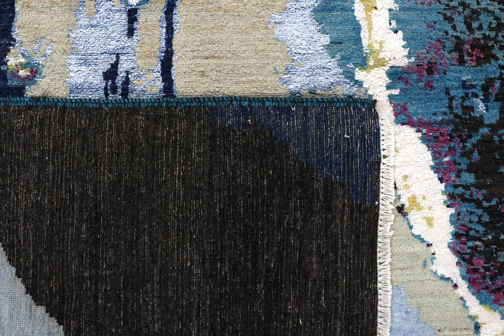 Multi Colored Abstract 8' x 9' 11 - No. 65125 - ALRUG Rug Store