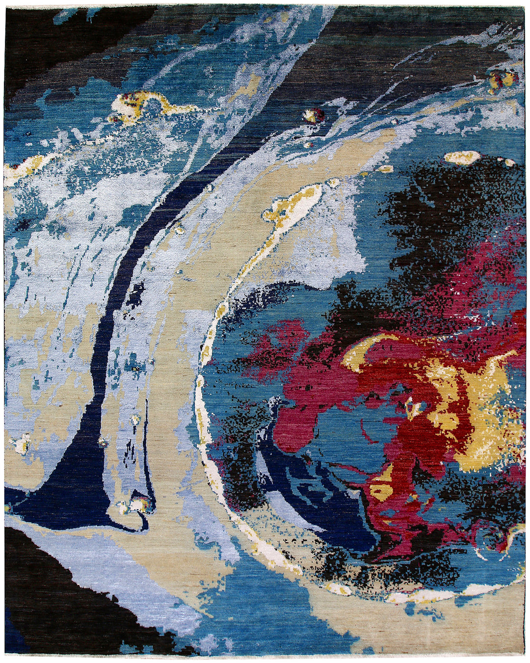 Multi Colored Abstract 8' x 9' 11 - No. 65125 - ALRUG Rug Store