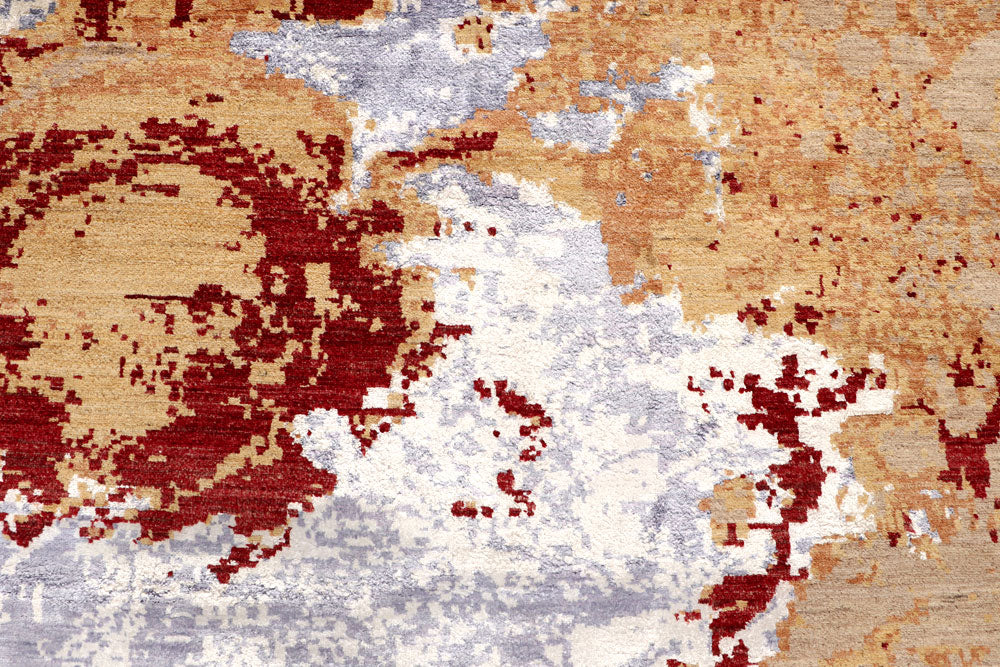 Multi Colored Abstract 8' x 9' 11 - No. 65128 - ALRUG Rug Store