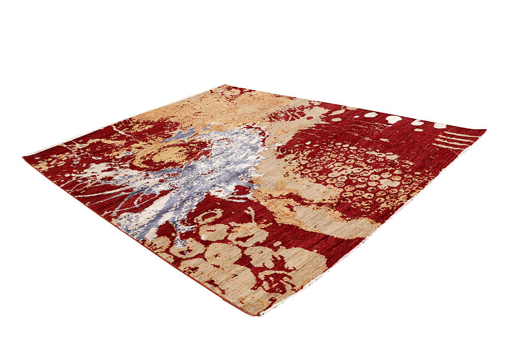 Multi Colored Abstract 8' x 9' 11 - No. 65128 - ALRUG Rug Store