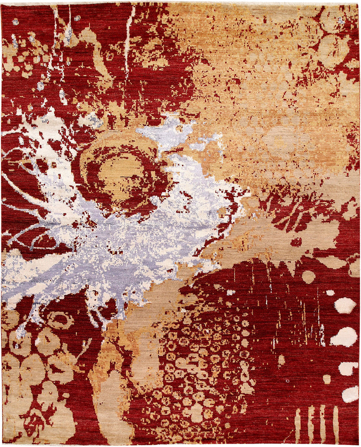 Multi Colored Abstract 8' x 9' 11 - No. 65128 - ALRUG Rug Store