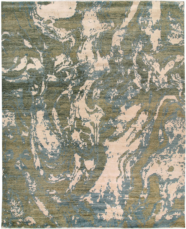 Olive Abstract 8' 1 x 9' 10 - No. 65132 - ALRUG Rug Store