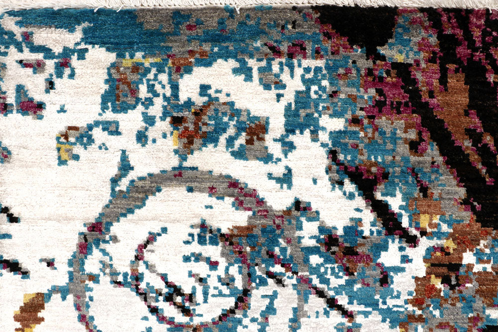 Multi Colored Abstract 8' x 10' 6 - No. 65133 - ALRUG Rug Store