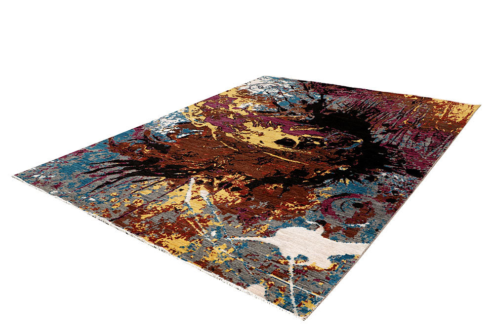 Multi Colored Abstract 8' x 10' 6 - No. 65133 - ALRUG Rug Store