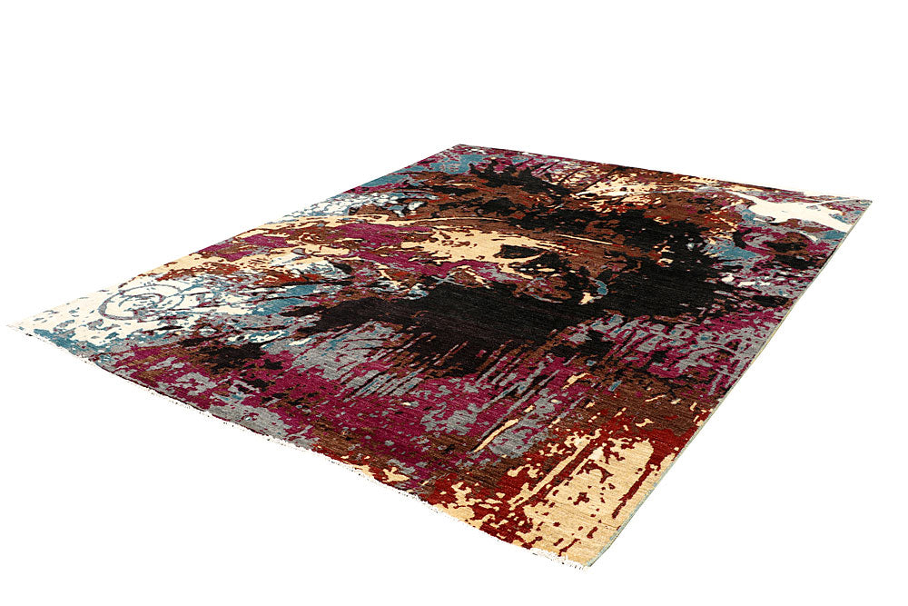 Multi Colored Abstract 8' x 9' 9 - No. 65135 - ALRUG Rug Store