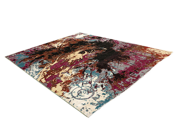 Multi Colored Abstract 8' x 9' 9 - No. 65135 - ALRUG Rug Store