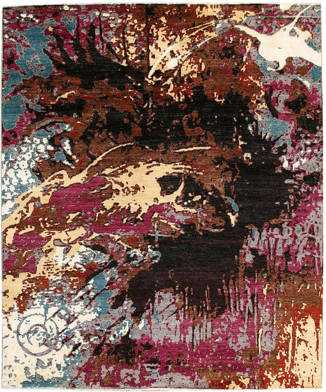 Multi Colored Abstract 8' x 9' 9 - No. 65135 - ALRUG Rug Store