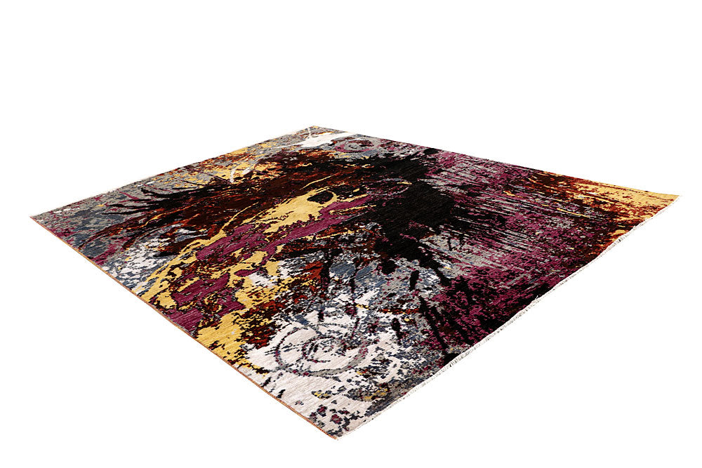 Multi Colored Abstract 7' 11 x 10' 1 - No. 65138 - ALRUG Rug Store