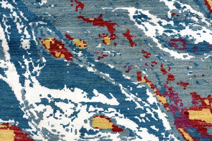 Multi Colored Abstract 8'  x" 9'  11" - No. QA87533