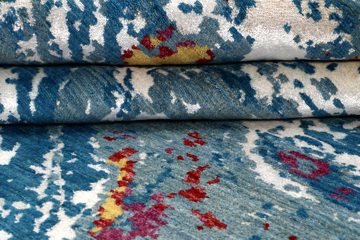 Multi Colored Abstract 8' x 9' 11 - No. 65140 - ALRUG Rug Store