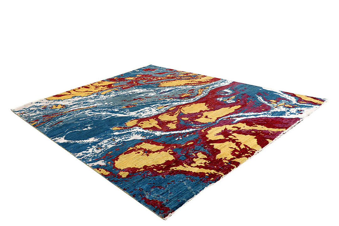 Multi Colored Abstract 8'  x" 9'  11" - No. QA87533