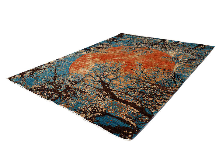Multi Colored Abstract 8' x 10' 10 - No. 65142 - ALRUG Rug Store
