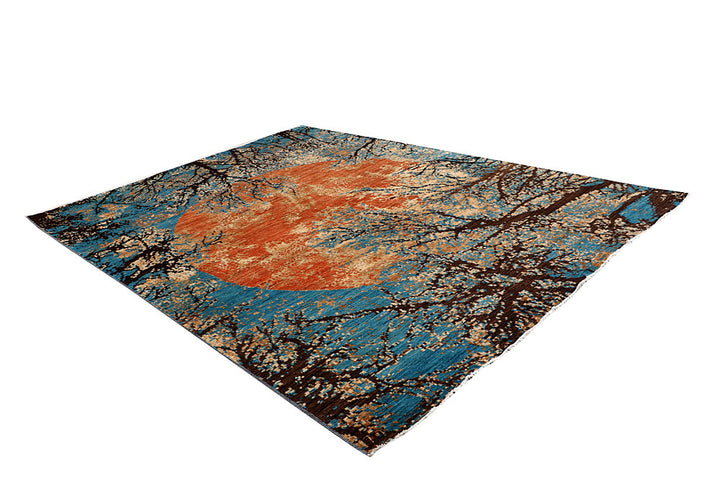 Multi Colored Abstract 8' x 10' 10 - No. 65142 - ALRUG Rug Store
