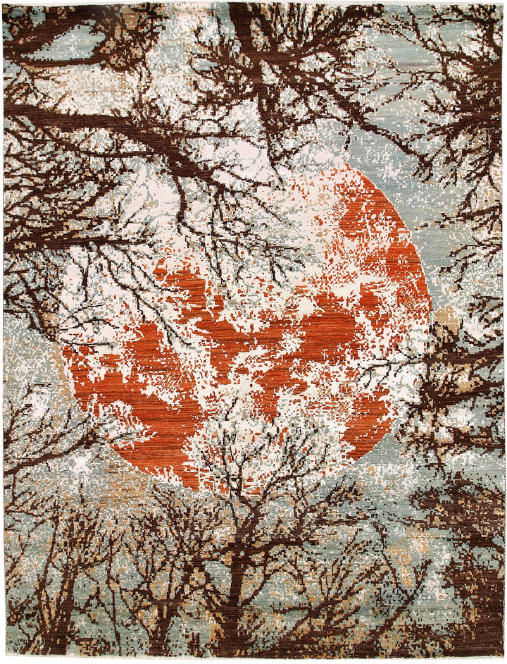 Multi Colored Abstract 8'  x" 10'  4" - No. QA81723