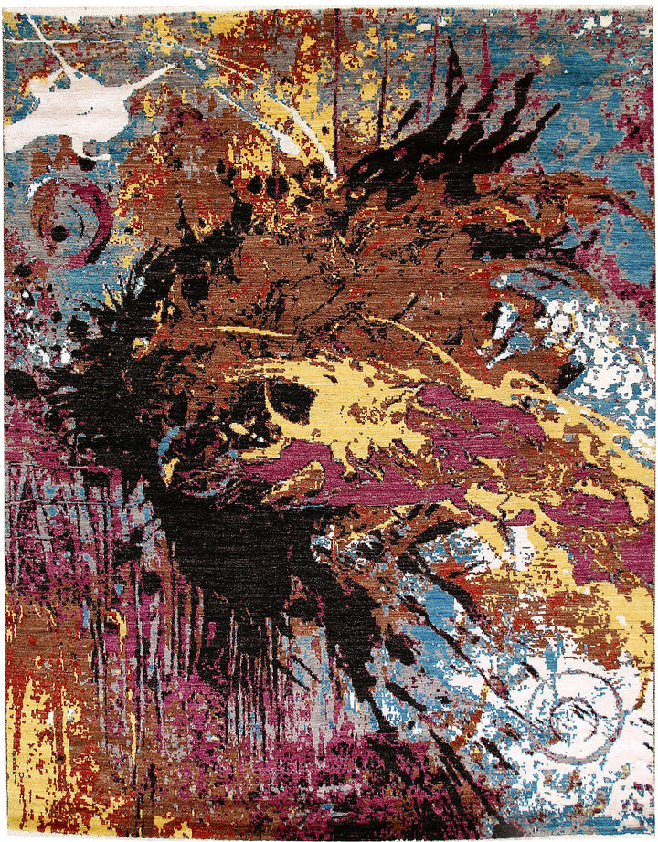 Multi Colored Abstract 8'  x" 10'  2" - No. QA83771