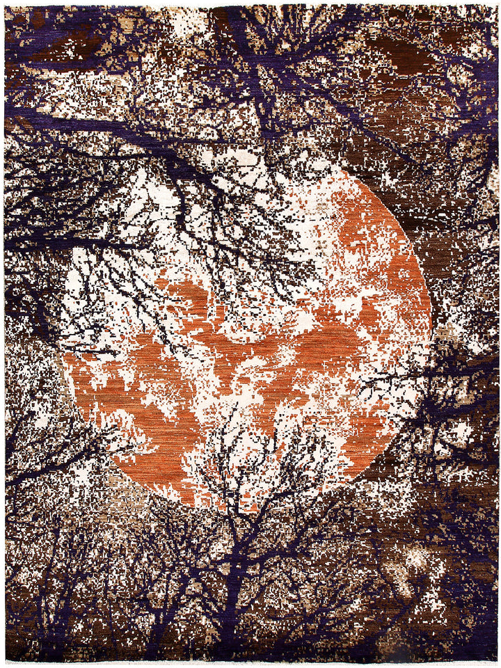 Multi Colored Abstract 7'  10" x 10'  4" - No. QA51208