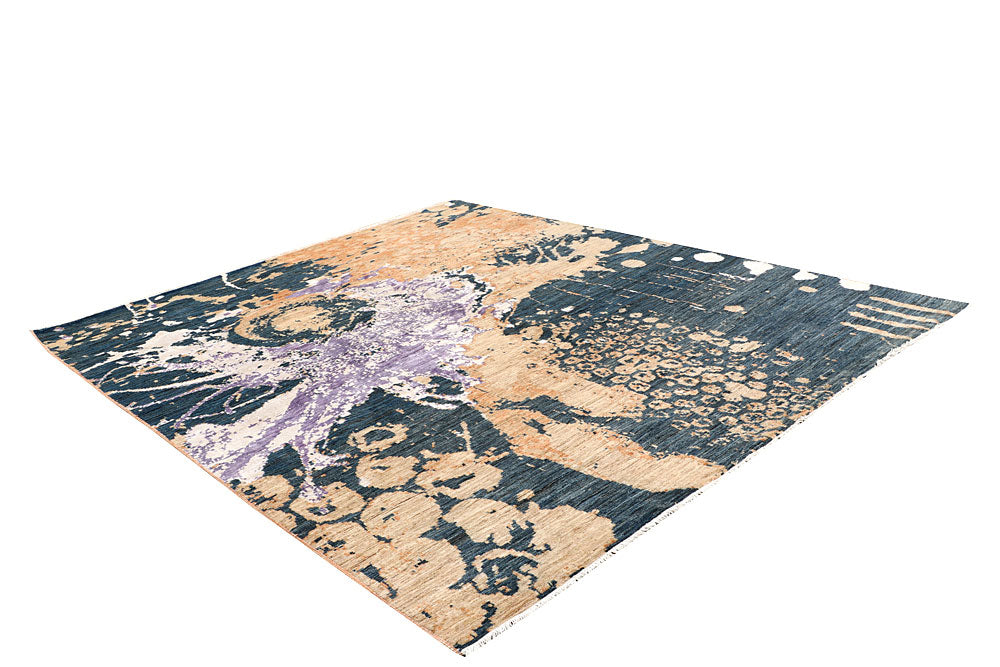 Multi Colored Abstract 8' x 9' 6 - No. 65154 - ALRUG Rug Store