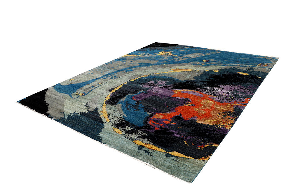 Multi Colored Abstract 8' x 10' 3 - No. 65166 - ALRUG Rug Store