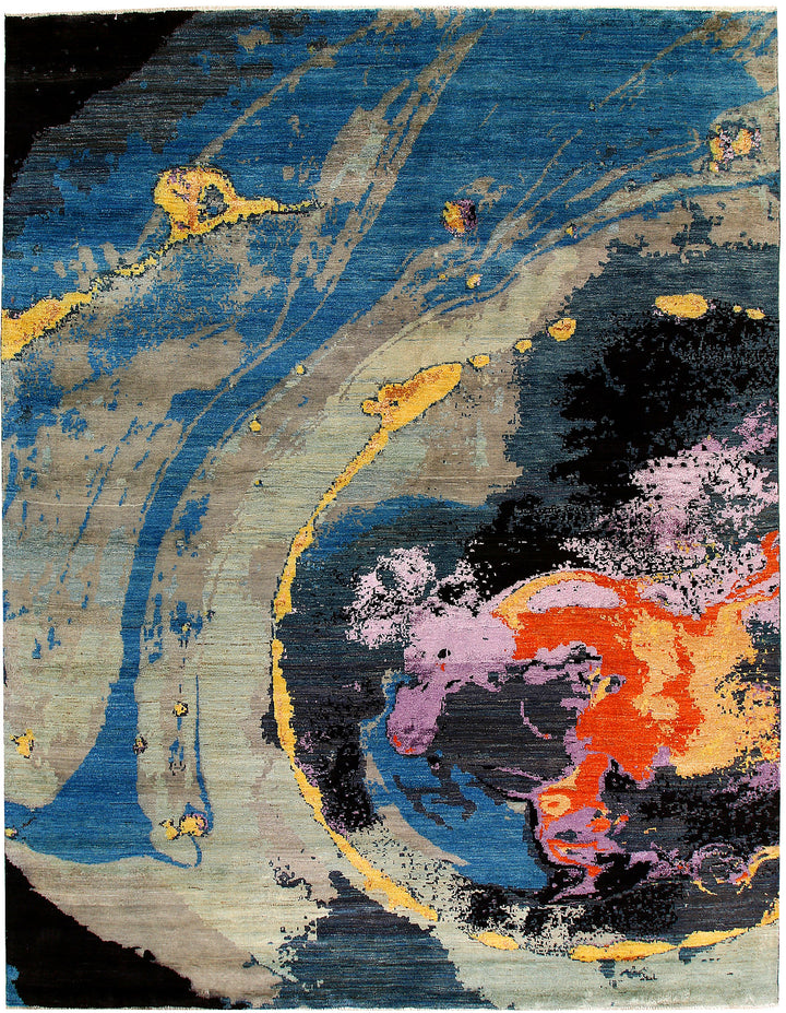 Multi Colored Abstract 8' x 10' 3 - No. 65166 - ALRUG Rug Store