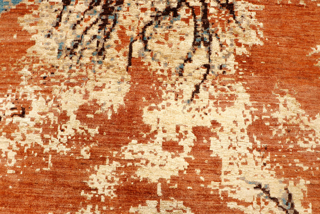 Multi Colored Abstract 8'  3" x 9'  8" - No. QA55813