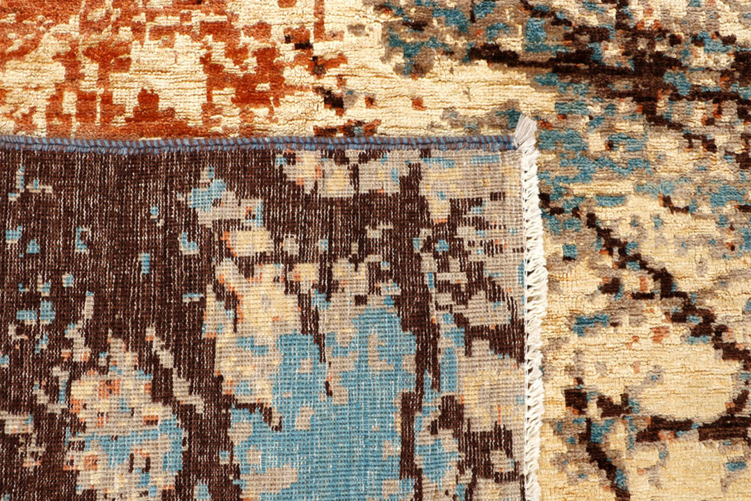 Multi Colored Abstract 8'  3" x 9'  8" - No. QA55813