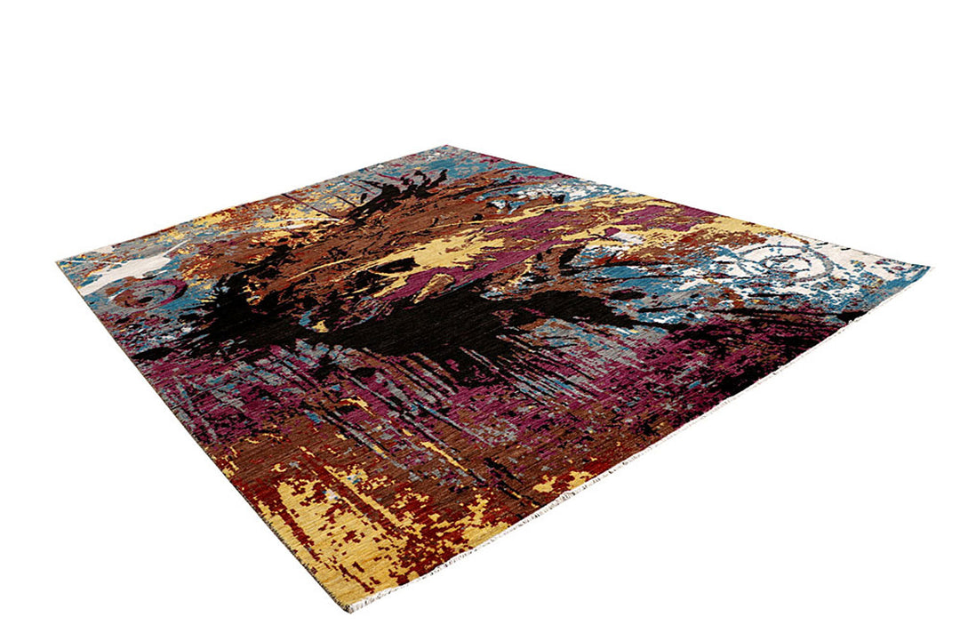 Multi Colored Abstract 8'  2" x 10'  4" - No. QA45263