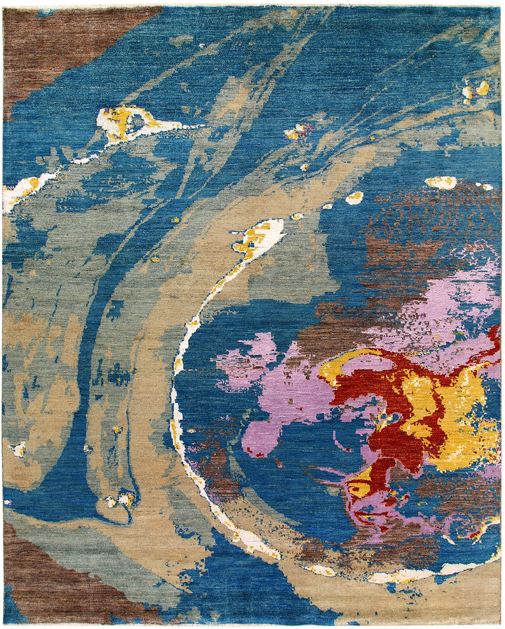 Multi Colored Abstract 8' 1 x 10' 2 - No. 65171 - ALRUG Rug Store