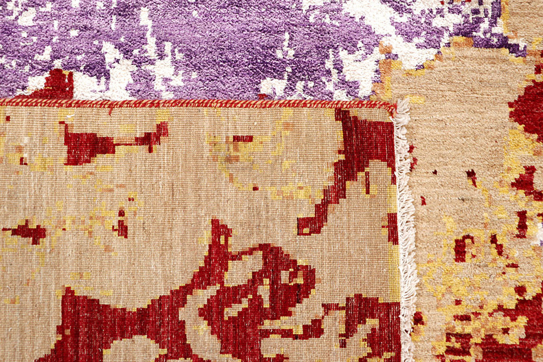 Multi Colored Abstract 8'  1" x 10'  1" - No. QA38717