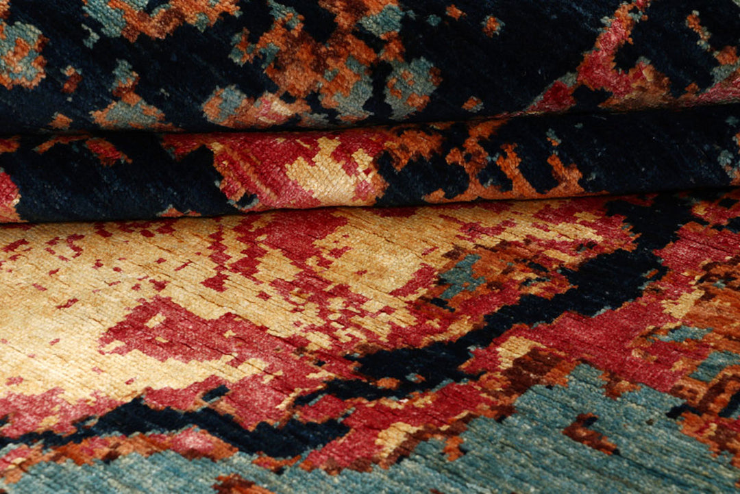 Multi Colored Abstract 7'  10" x 9'  11" - No. QA16686