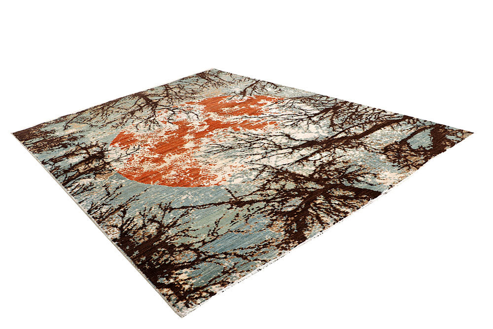 Multi Colored Abstract 7' 11 x 10' 6 - No. 65178 - ALRUG Rug Store