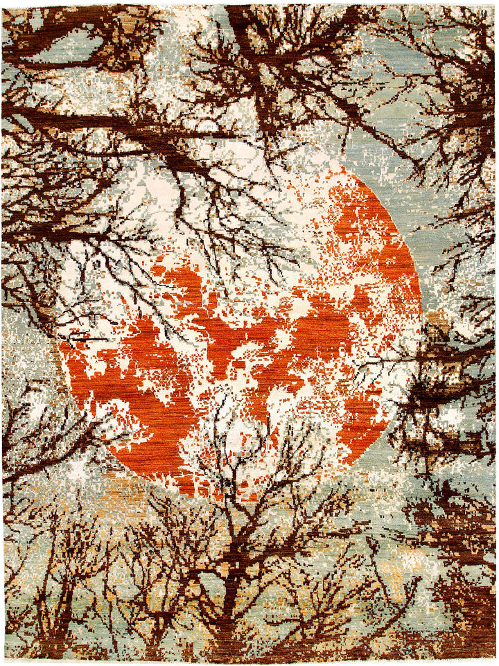 Multi Colored Abstract 7' 11 x 10' 6 - No. 65178 - ALRUG Rug Store