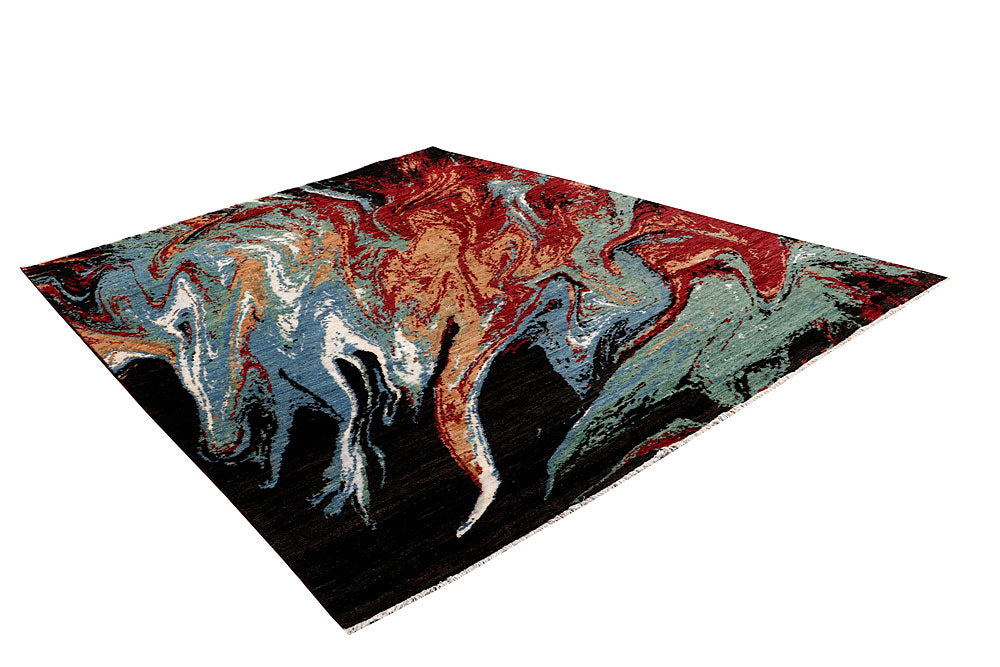 Multi Colored Abstract 8' x 10' 4 - No. 65181 - ALRUG Rug Store