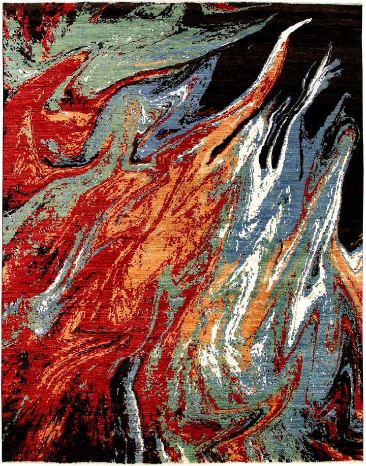 Multi Colored Abstract 8' x 10' 4 - No. 65181 - ALRUG Rug Store