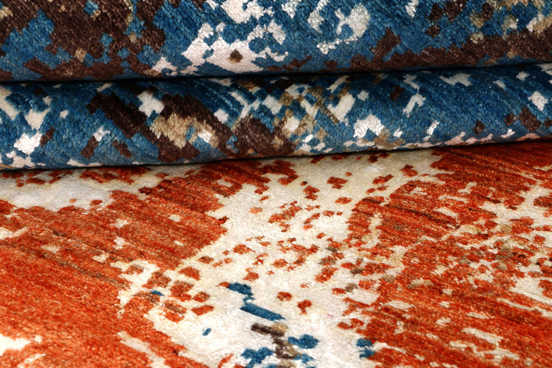 Multi Colored Abstract 8'  x" 10'  4" - No. QA99516