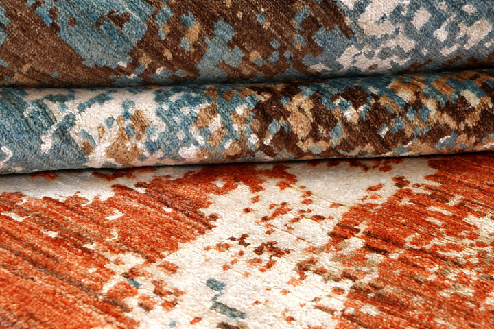 Multi Colored Abstract 7' 11 x 10' 2 - No. 65186 - ALRUG Rug Store