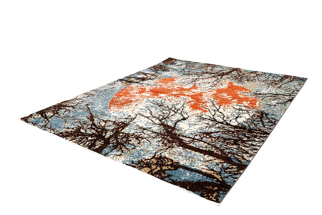 Multi Colored Abstract 8'  x" 10'  4" - No. QA24399