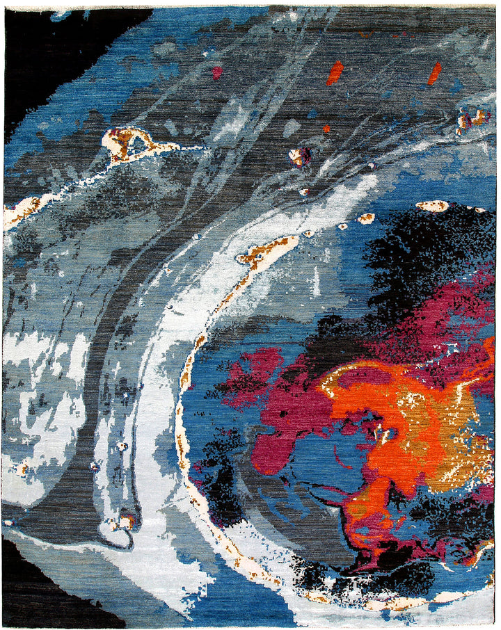 Multi Colored Abstract 8' x 10' 1 - No. 65190 - ALRUG Rug Store