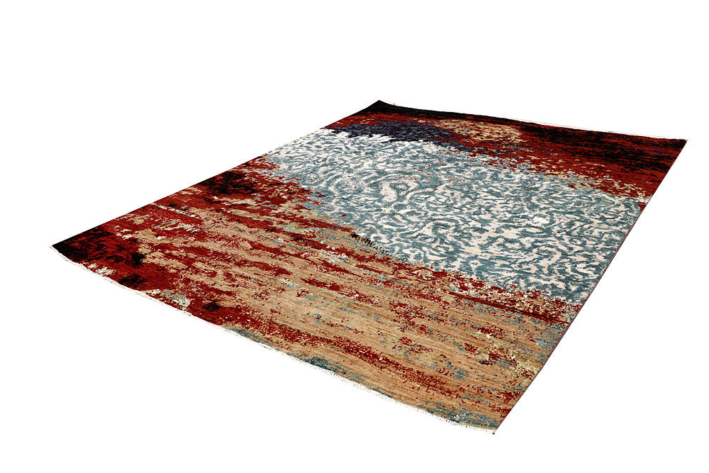 Multi Colored Abstract 8' x 10' 2 - No. 65191 - ALRUG Rug Store