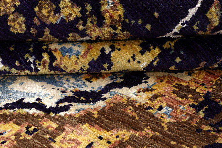 Multi Colored Abstract 8' x 10' 3 - No. 65194 - ALRUG Rug Store