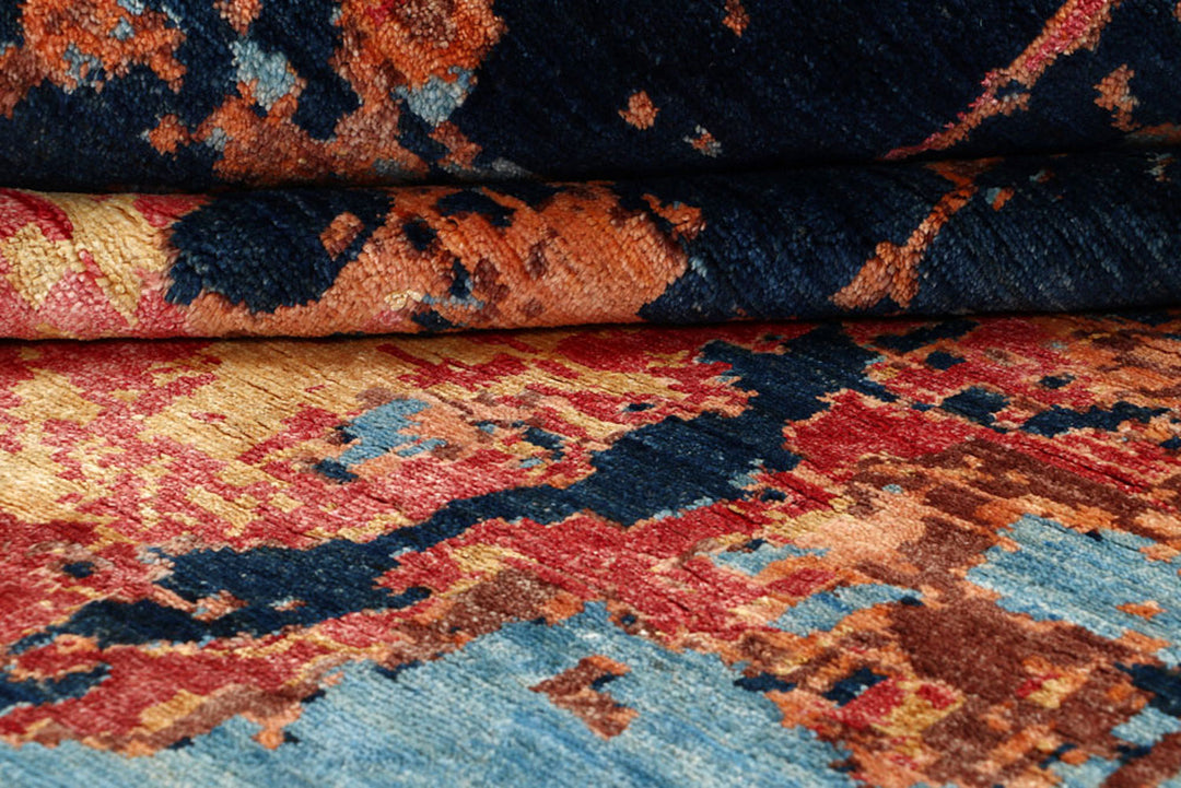 Multi Colored Abstract 8'  11" x 11'  10" - No. QA17637