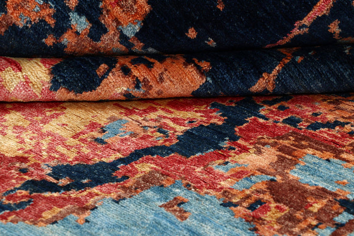 Multi Colored Abstract 8'  11" x 11'  10" - No. QA17637