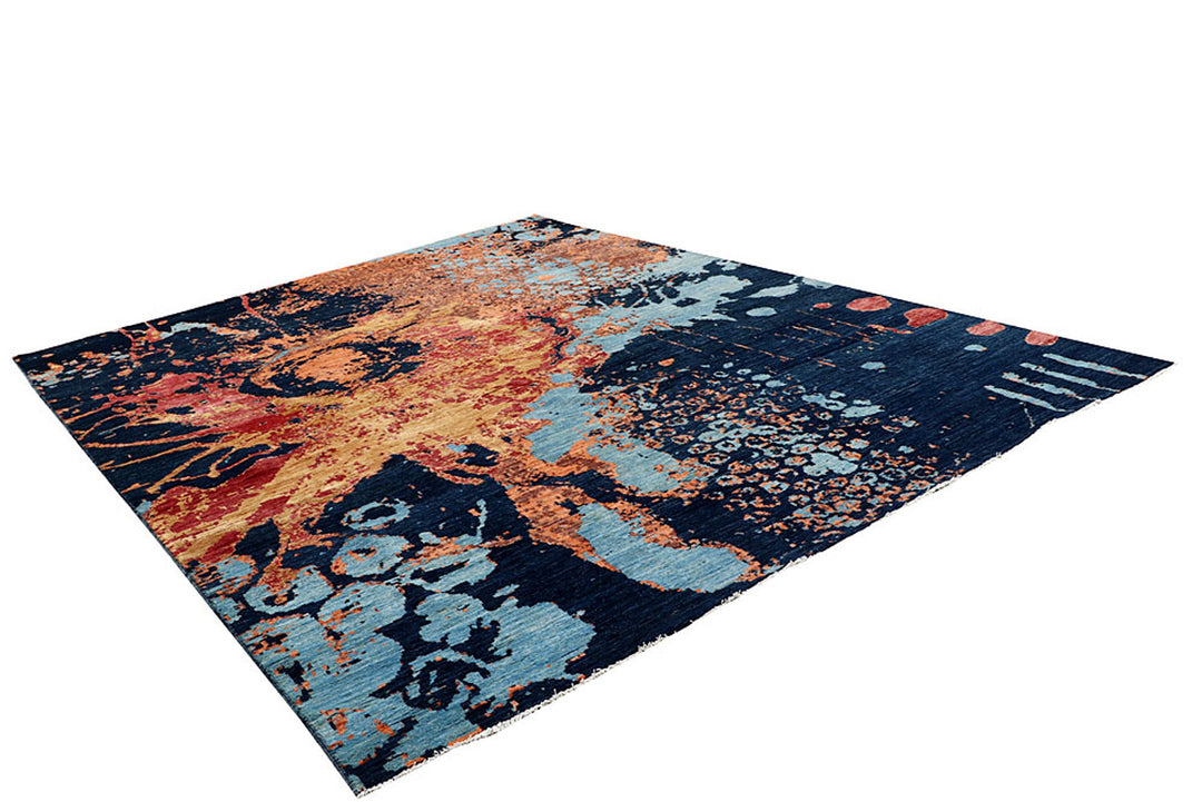 Multi Colored Abstract 8'  11" x 11'  10" - No. QA17637