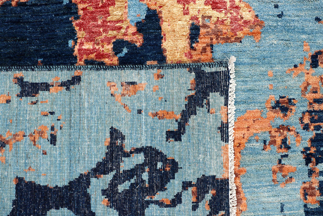 Multi Colored Abstract 8'  11" x 11'  10" - No. QA17637