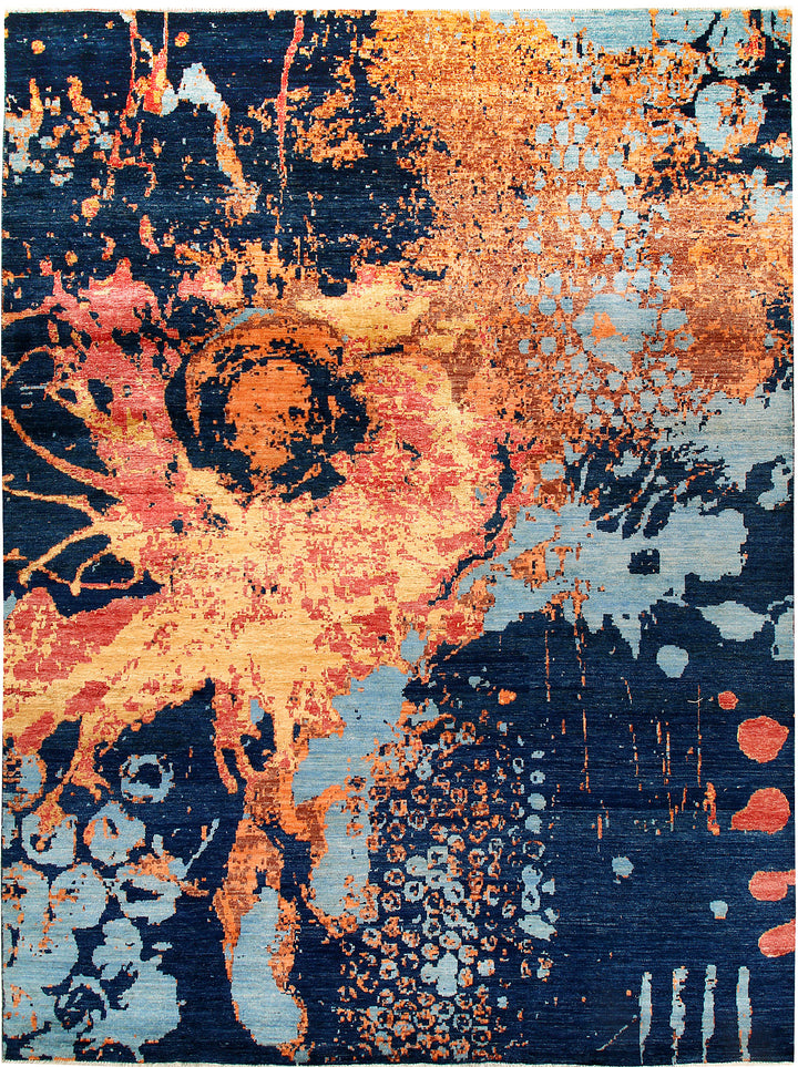 Multi Colored Abstract 8'  11" x 11'  10" - No. QA17637