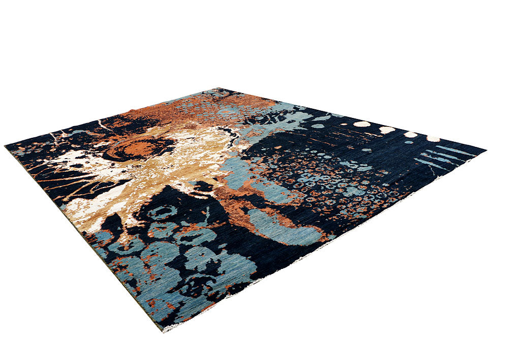 Multi Colored Abstract 9' x 11' 10 - No. 65196 - ALRUG Rug Store